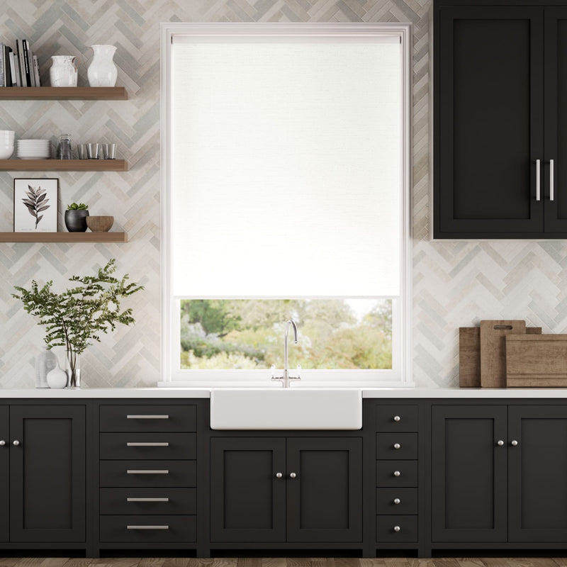 Colorized Austin Blackout All White Roller Blind 4837