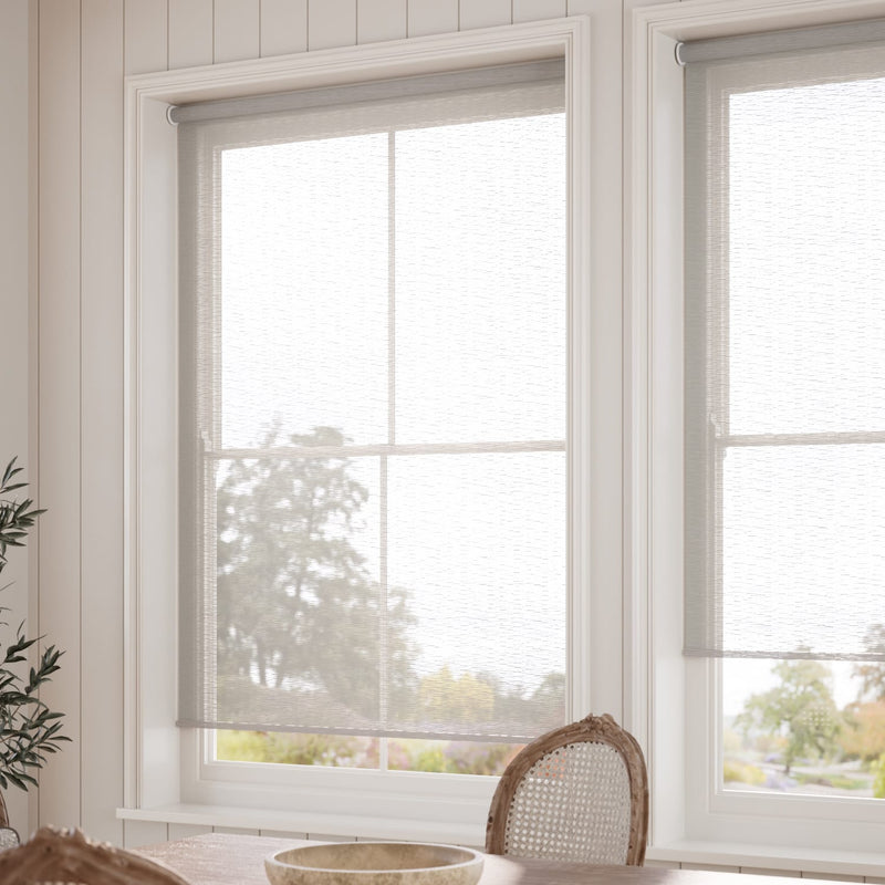 ColorizedZoom Electric Oriel Voile Ash Roller Blind 4849