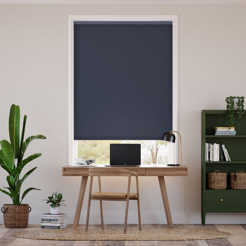 Colorized Electric Sevilla Blackout Twilight Blue Roller Blind 4934