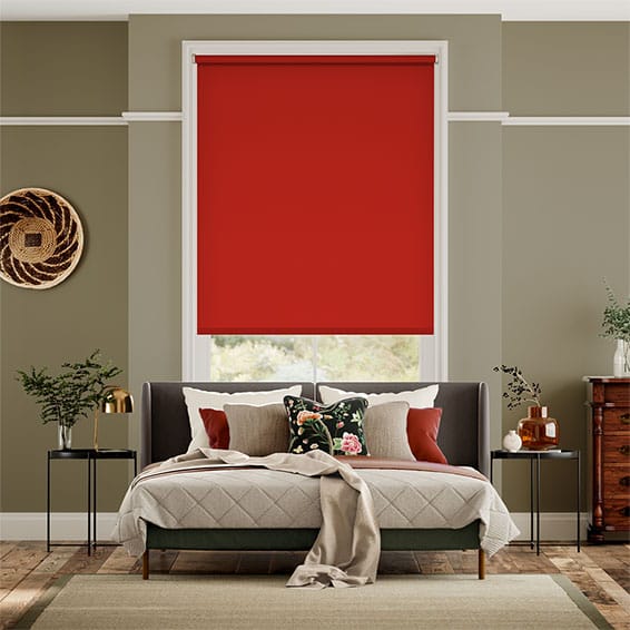 Colorized Electric Sevilla Blackout Vivid Red  Roller Blind 4935