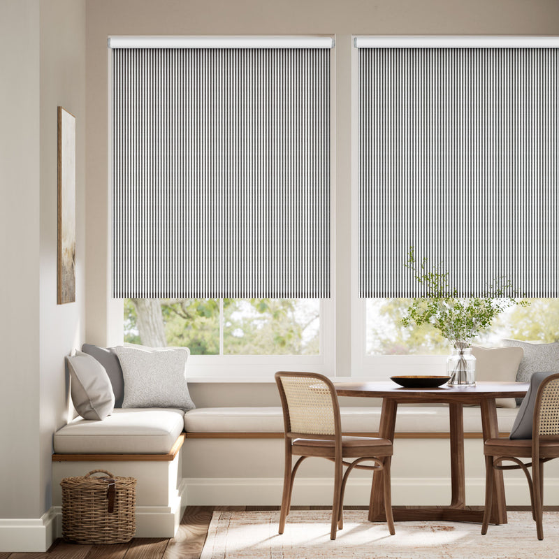Colorized Choices Devon Stripe Charcoal Roller Blind 5106