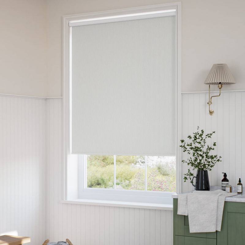 ColorizedZoom Choices Devon Stripe Smoke Grey  Roller Blind 5108