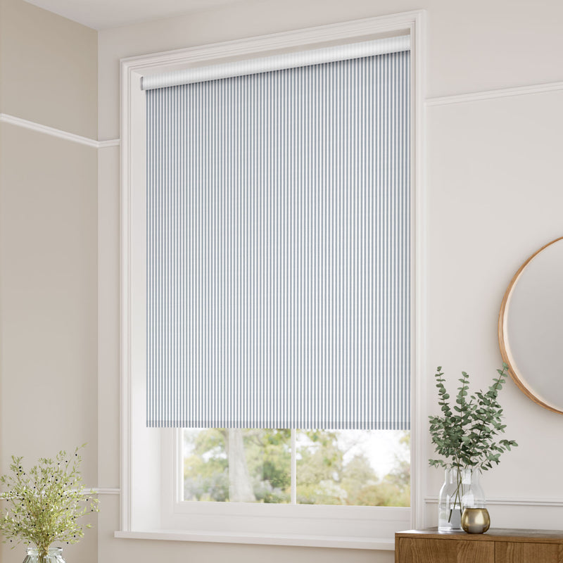 ColorizedZoom Choices Devon Stripe Ocean Blue Roller Blind 5109