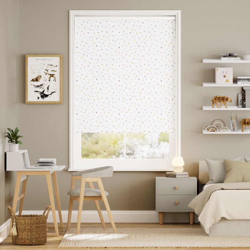 Colorized Dotty Dots Gold Roller Blind 5132