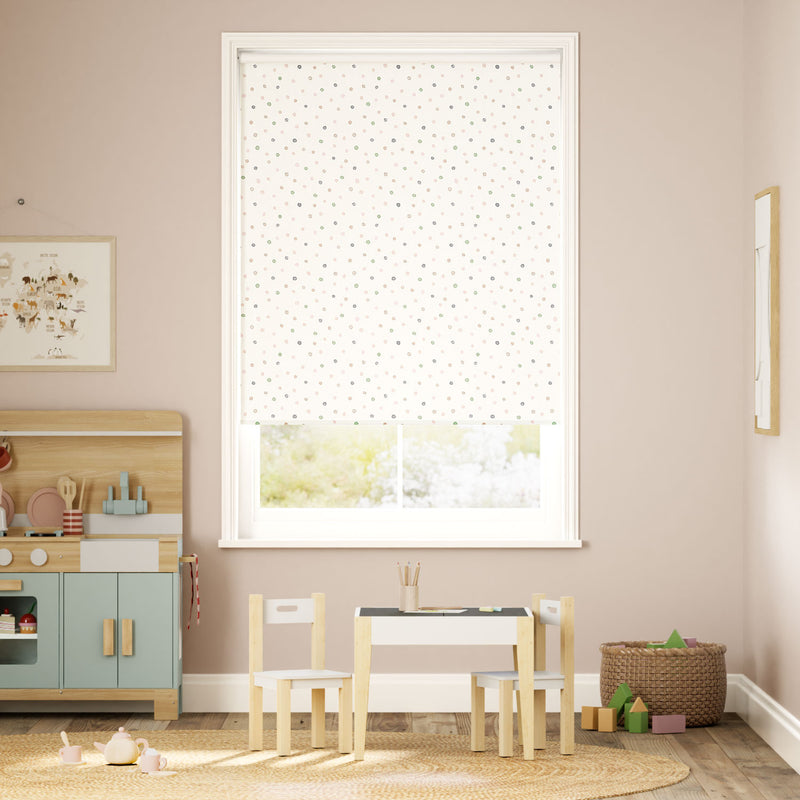 Colorized Dotty Dots Blossom Roller Blind 5128