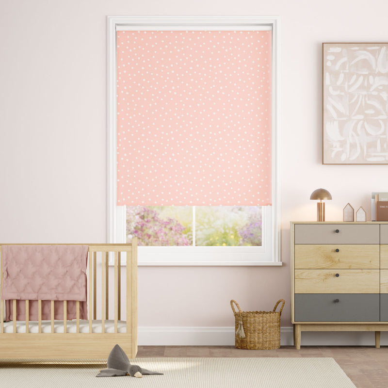 Colorized Dotty Dots Blush Roller Blind 5129