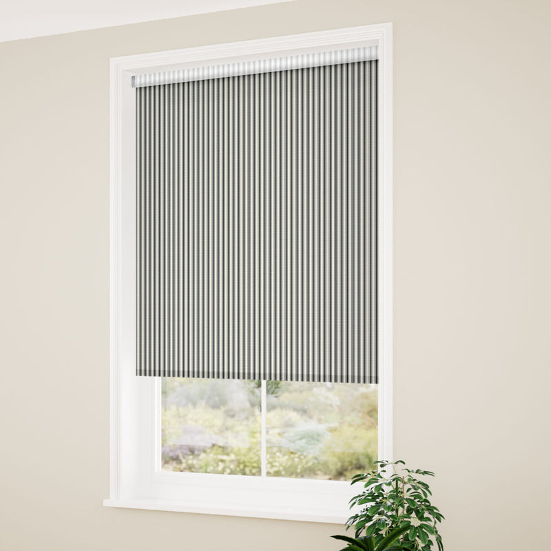 ColorizedZoom Chester Stripe Slate Roller Blind 5216