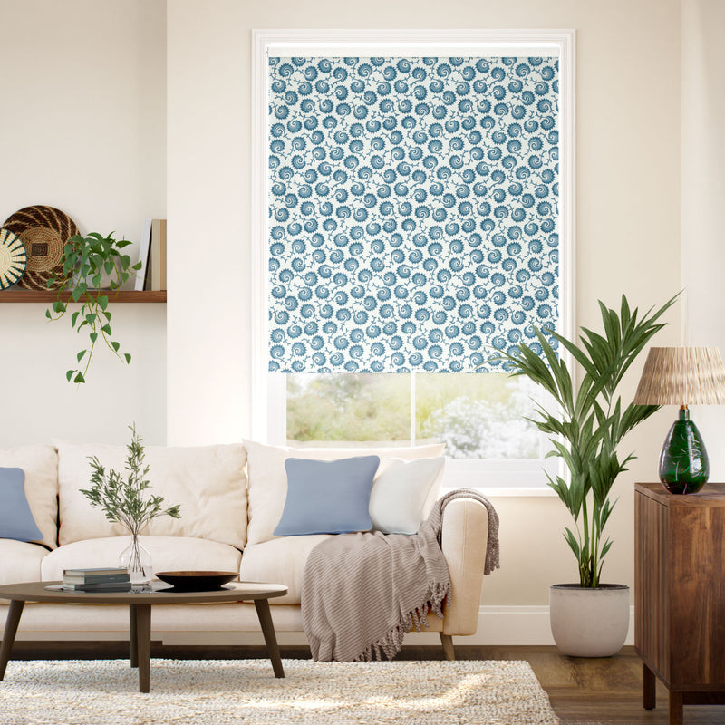Colorized Fern Frond Sea Waves Roller Blind 5318