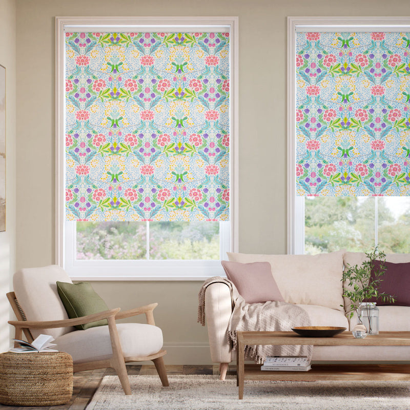 Colorized Elm House Summer Green Roller Blind 5362