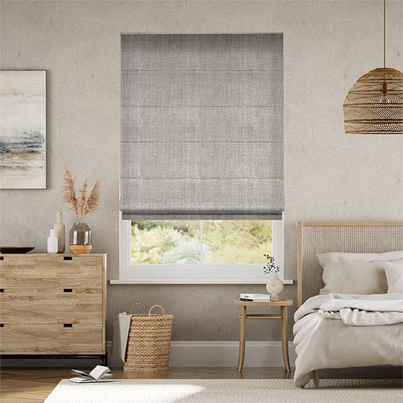 Colorized Paleo Linen Smoke Roman Blind 6676