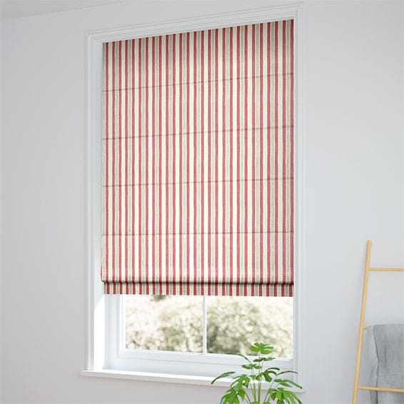ColorizedZoom Hand Painted Stripe Rose Pink Roman Blind 7025