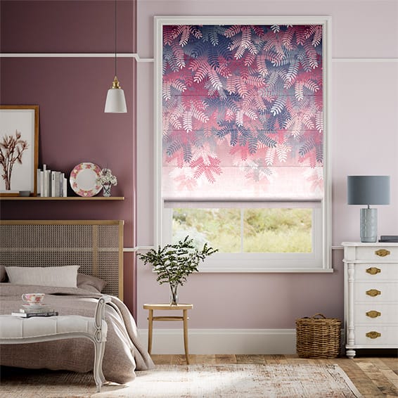 Colorized Acacia Tree Dusk Roman Blind 7244