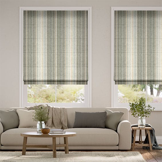 Colorized Harper Stripe Rosemary Roman Blind 7305