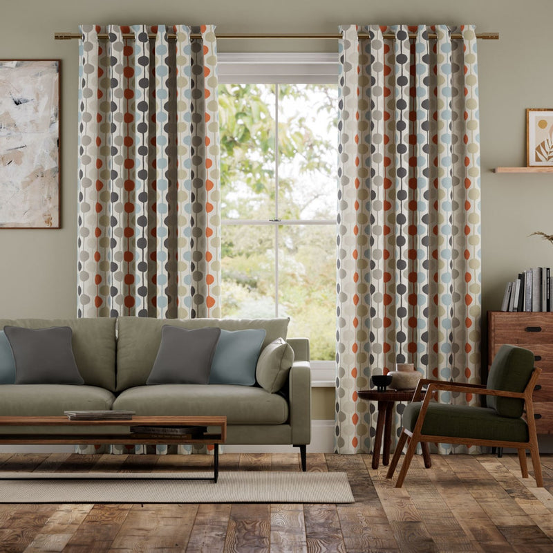Colorized Taimi Stripe Fruit Punch Curtains 5489