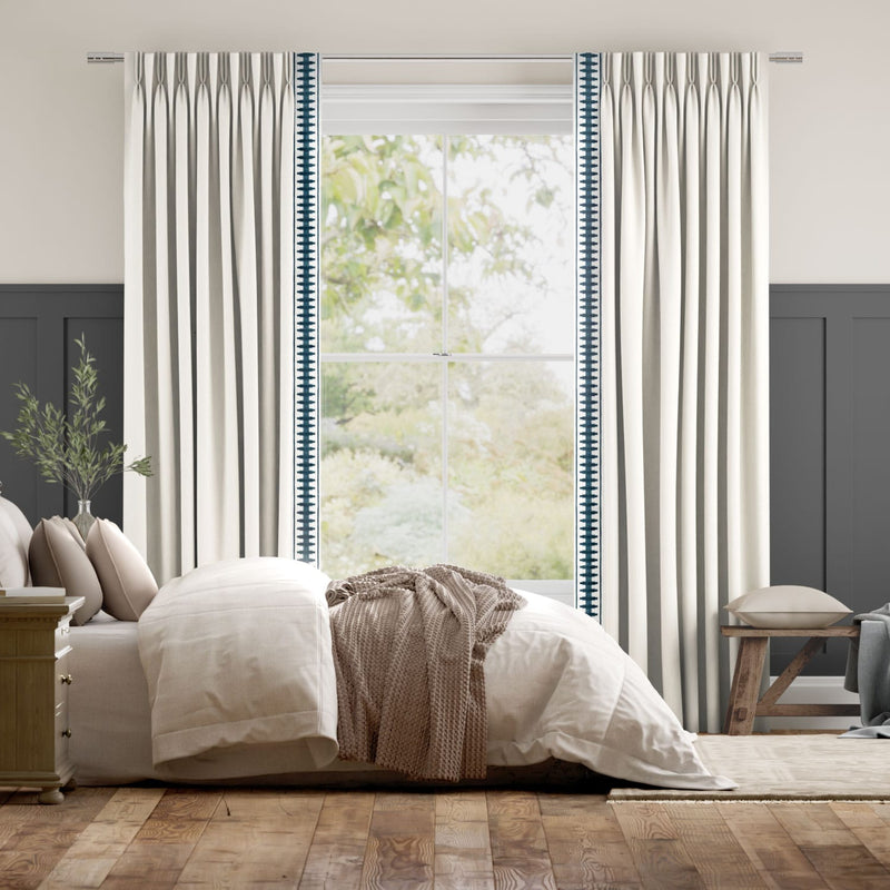 Colorized Quintessence Linen & Ascott Teal Curtains 5604