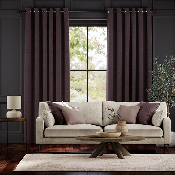 Colorized Harrow Damson  Curtains 5651