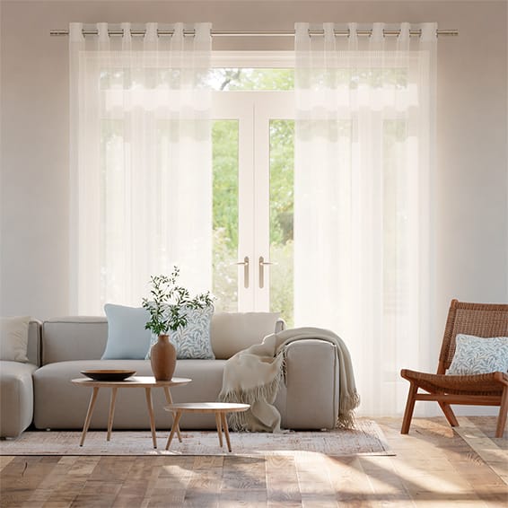 Colorized Zurich Voile Soft White Curtains 5693