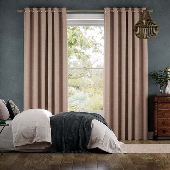 Colorized Paleo Linen Dusky Pink  Curtains 5715
