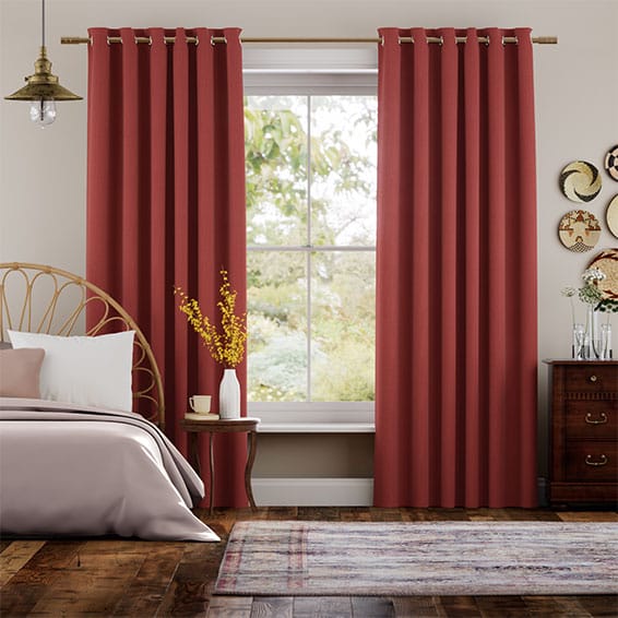 Colorized Paleo Linen Strawberry  Curtains 5727
