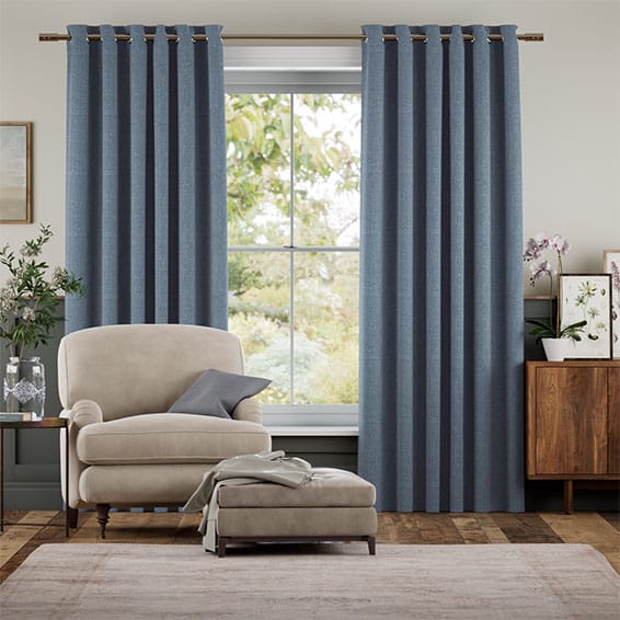 Colorized Paleo Linen Persian Blue Curtains 5720