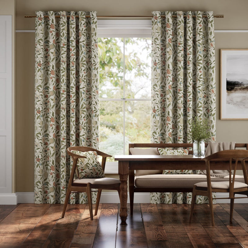 Colorized William Morris Fruit Autumn Curtains 5816