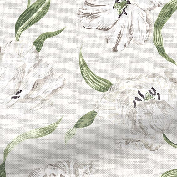 ColorizedPLA Dancing Tulip Fields Cream Curtains 5838