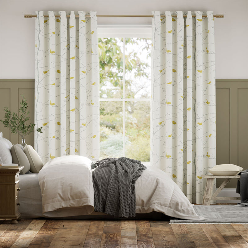 Colorized Springs Dawn Chorus Slate Curtains 5842
