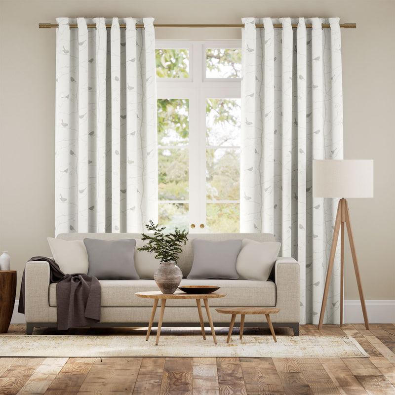 Colorized Springs Dawn Chorus Ivory Curtains 5839