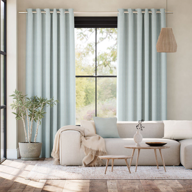 Colorized Tiger Stripe Blue Eggshell Curtains 5849