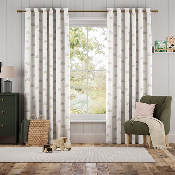 Colorized Tiny Rainbows Candy Curtains 5856
