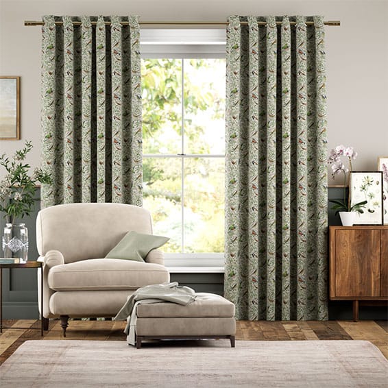 Colorized Garden Birds Multi Curtains 5898