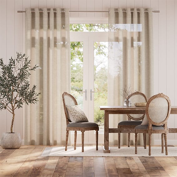 Colorized Lumiere Unlined Linen Hopsack Curtains 5941