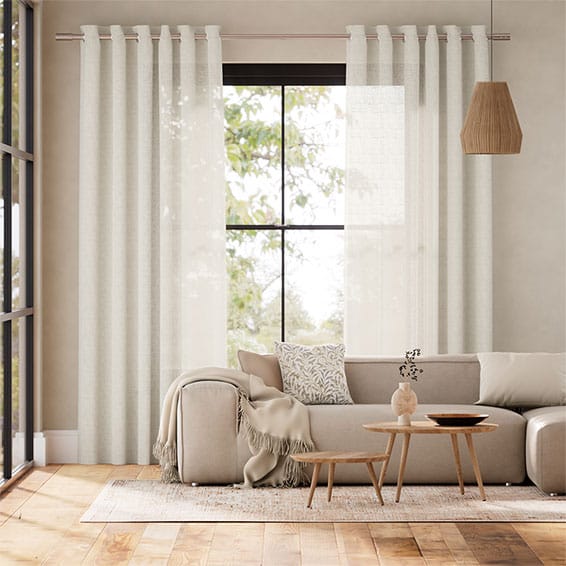 Colorized Lumiere Unlined Quincy Vanilla Curtains 5942