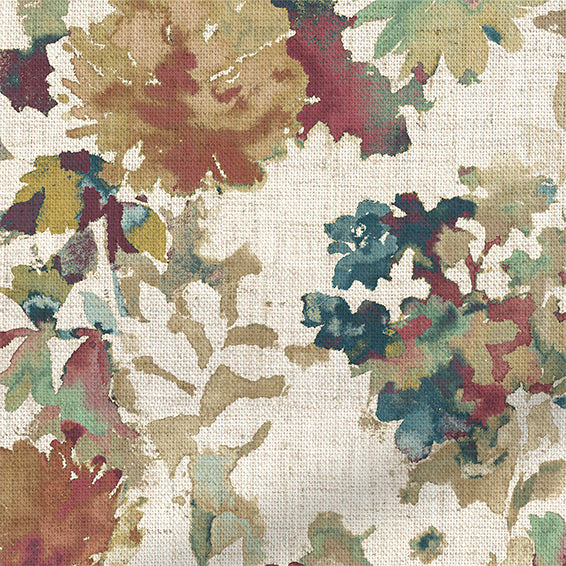 ColorizedPLA Fleur Umber & Teal Curtains 5998