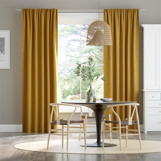 Colorized Elodie Ochre  Curtains 6003