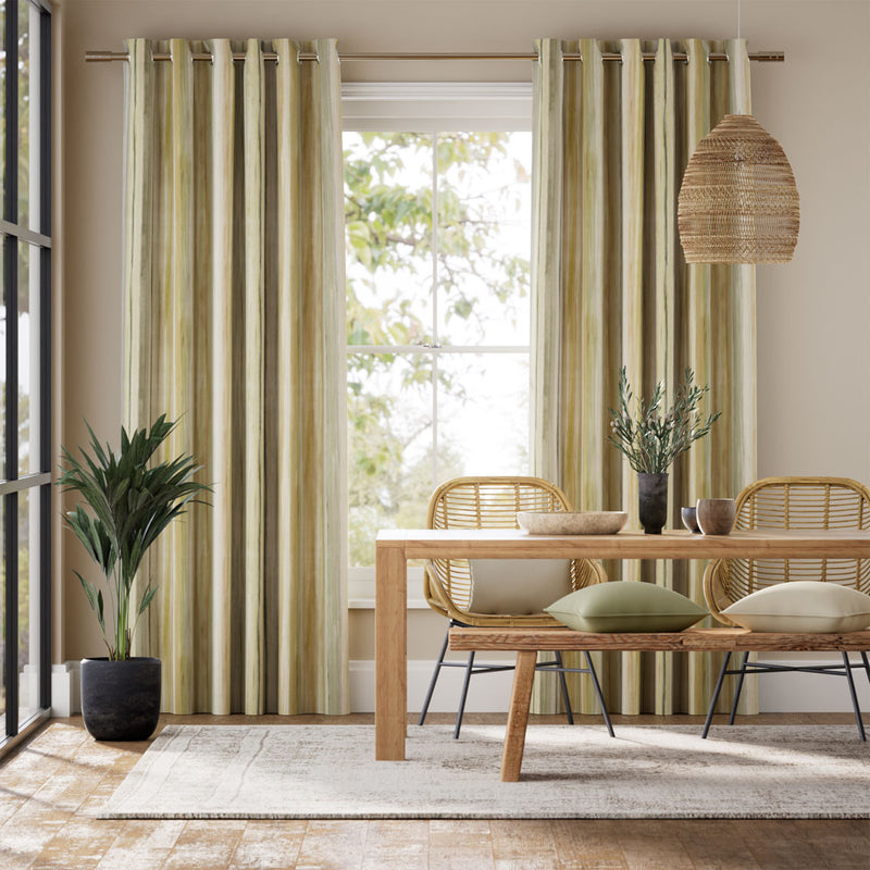 Colorized Oasis Stripe Naturals Curtains 6050