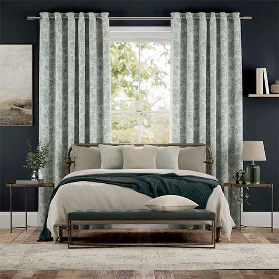 Colorized Aerie Damask Mint Curtains 6099