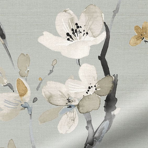 ColorizedPLA Fuji Blossom Faux Silk Powder & Gold Curtains 6102