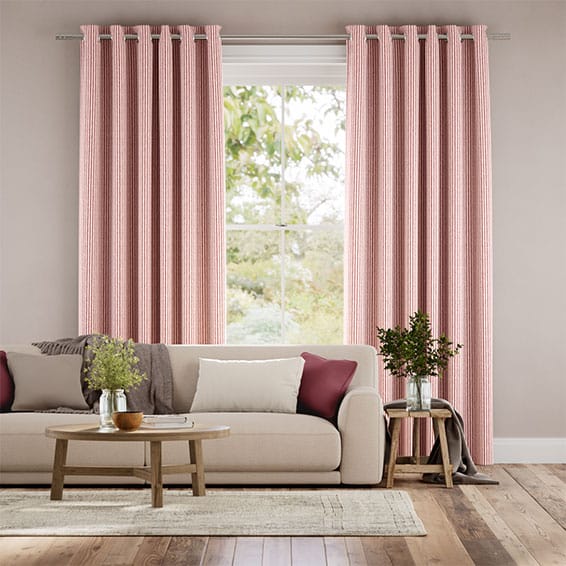 Colorized Ella Stripe Strawberry Curtains 6169