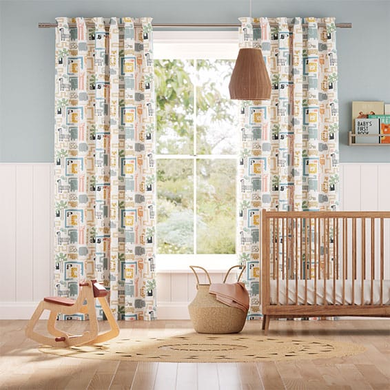 Colorized Jungle Jiggle Sorbet Curtains 6208