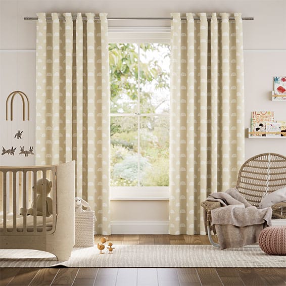 Colorized Little Arches Natural Curtains 6214