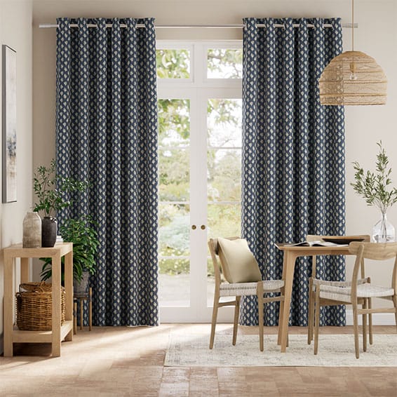 Colorized Eleanor Indigo Curtains 6230