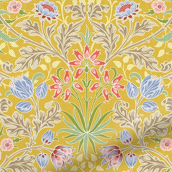 ColorizedPLA William Morris Hyacinth Saffron Curtains 6258