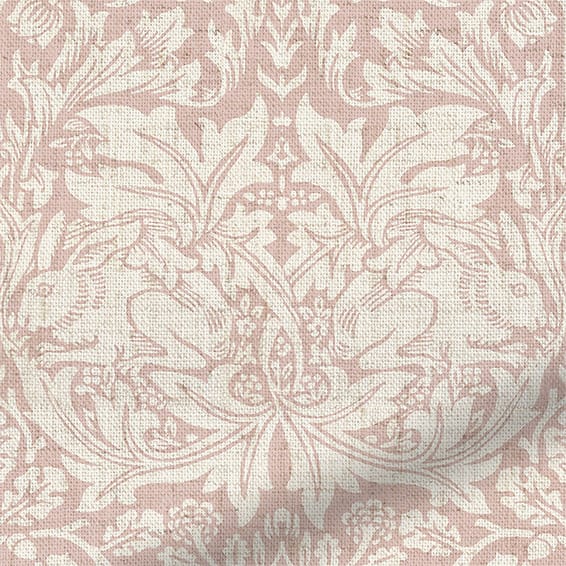 ColorizedPLA William Morris Brother Rabbit Soft Pink Curtains 6273