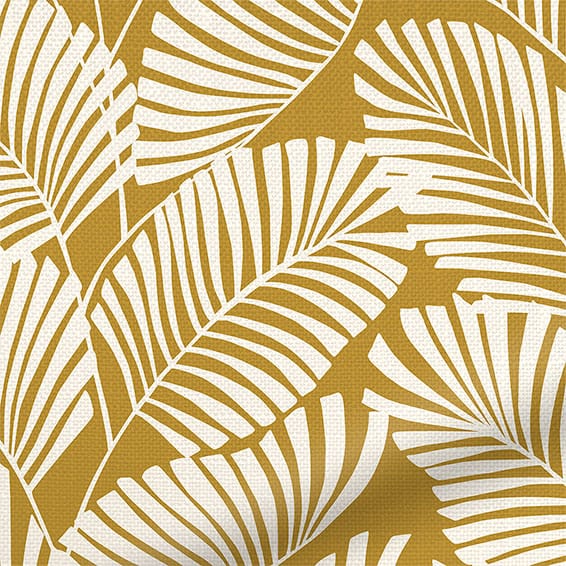 ColorizedPLA Silhouette Leaves Ochre Curtains 6285