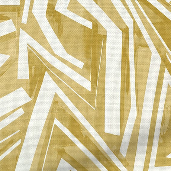 ColorizedPLA Brushstroke Geometric Ochre  Curtains 6290