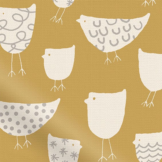 ColorizedPLA Tweet Tweet Mustard Curtains 6306