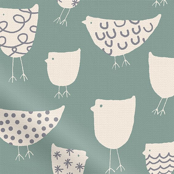 ColorizedPLA Tweet Tweet Duck Egg Curtains 6304