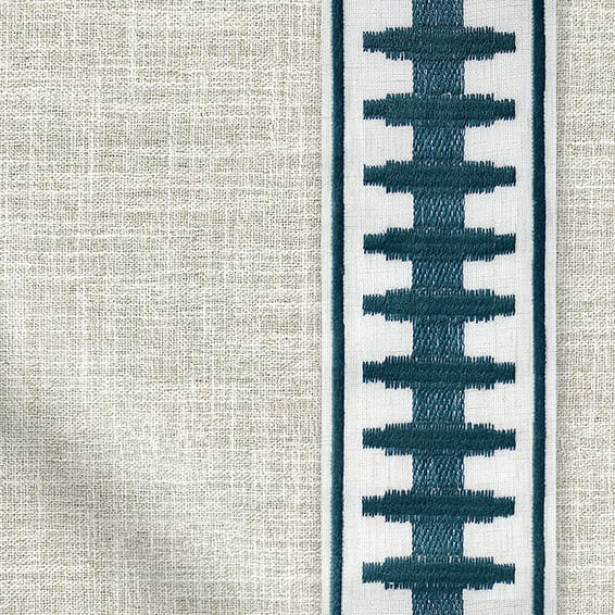 ColorizedPLA Arlo Oatmeal & Ascott Teal Curtains 6311