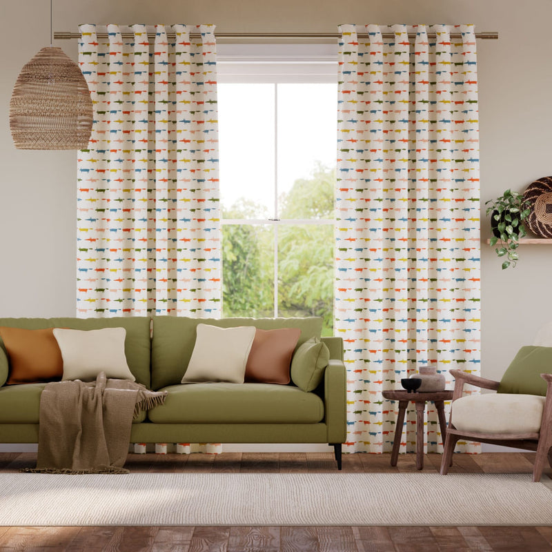 Colorized Little Fox Popsicle Birthday Curtains 6336